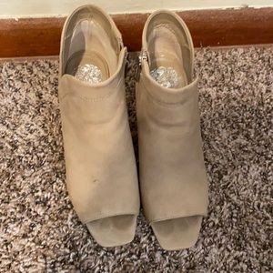 Vince Camuto open toe bootie heels